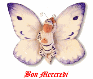 Gif animé Bon mercredi papillon